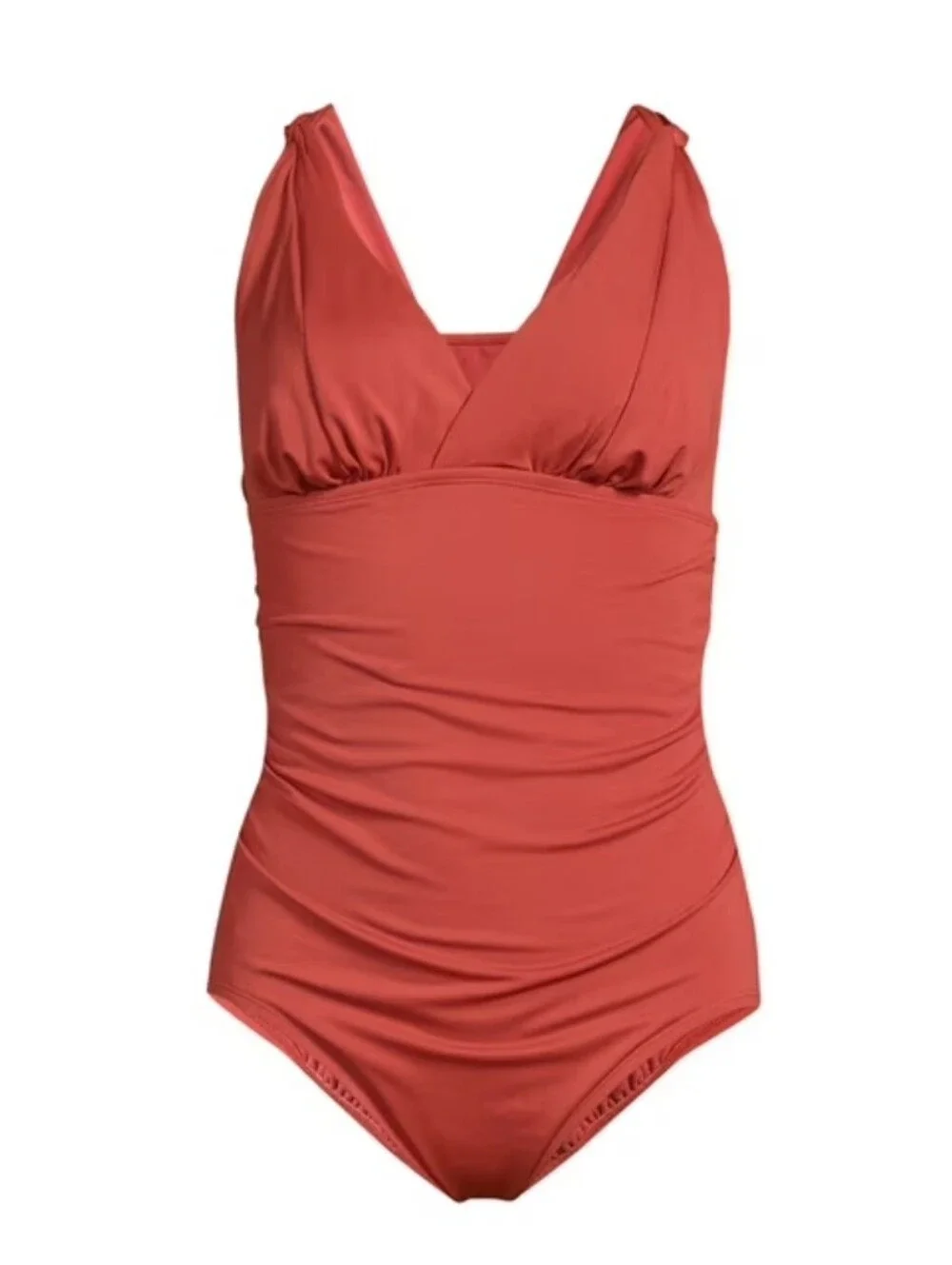 Time‎ and Tru Orange Plus Plunge VNeck One Piece Swimsuit XL (16- 18)